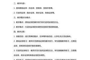青少年篮球训练教案30节